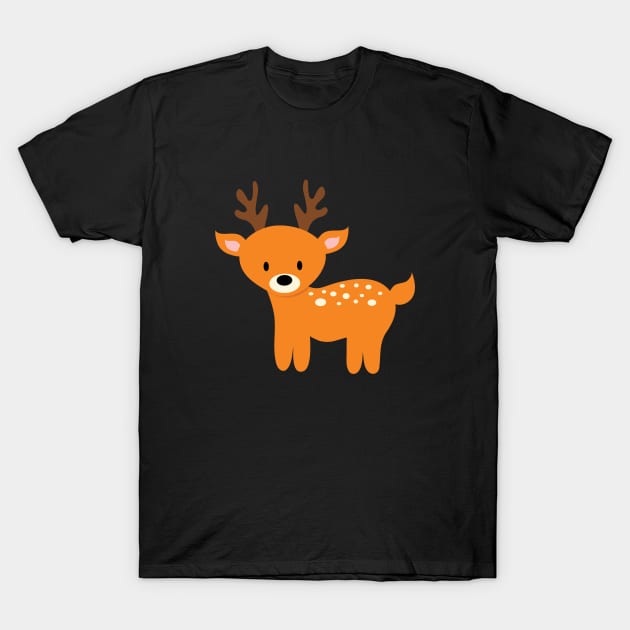 cute cartoon deer T-Shirt by Ulka.art